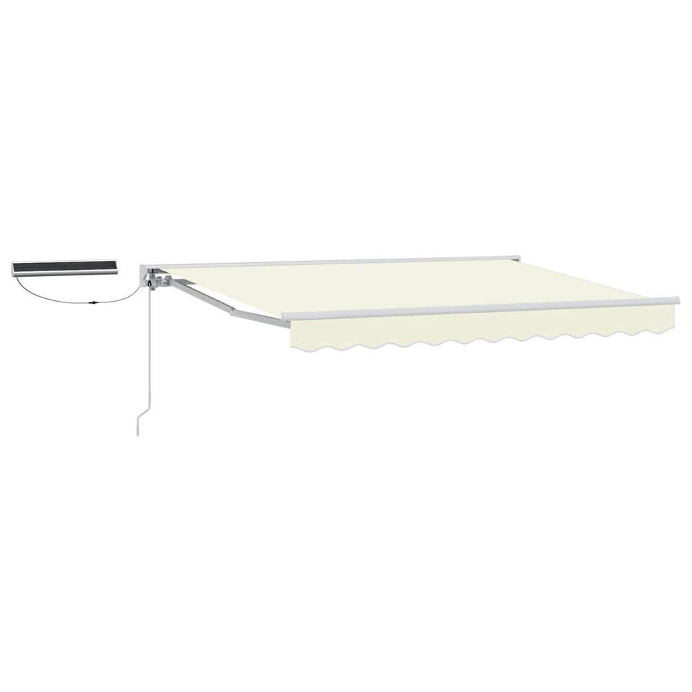 Elektrische Markise, Ausziehbar, 3x2,5m, Creme/Weiß