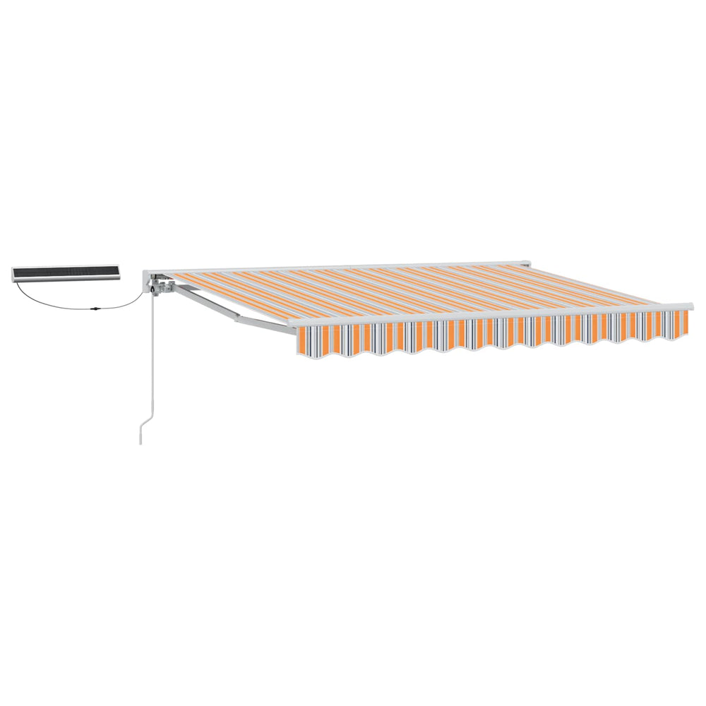 Elektrische Markise, 3x2,5 m, Blau/Orange/Weiß