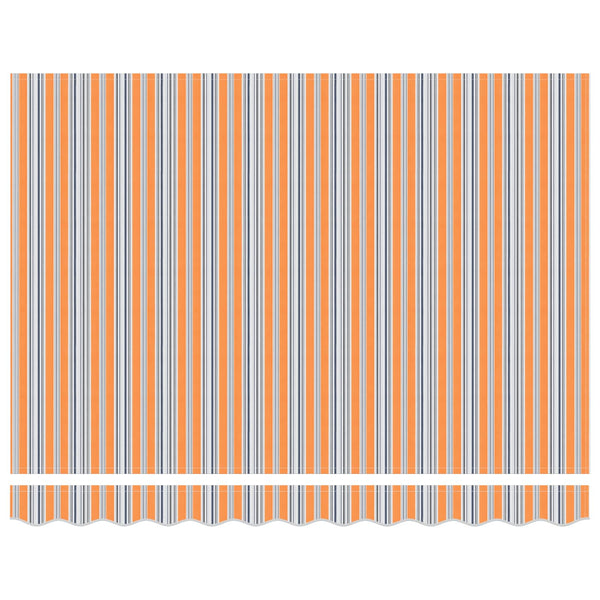 Elektrische Markise, Ausziehbar, 3,5x2,5m, Blau/Orange/Weiß