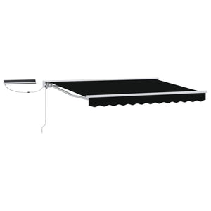 Elektrische Markise 3,5x2,5m Schwarz/Weiß
