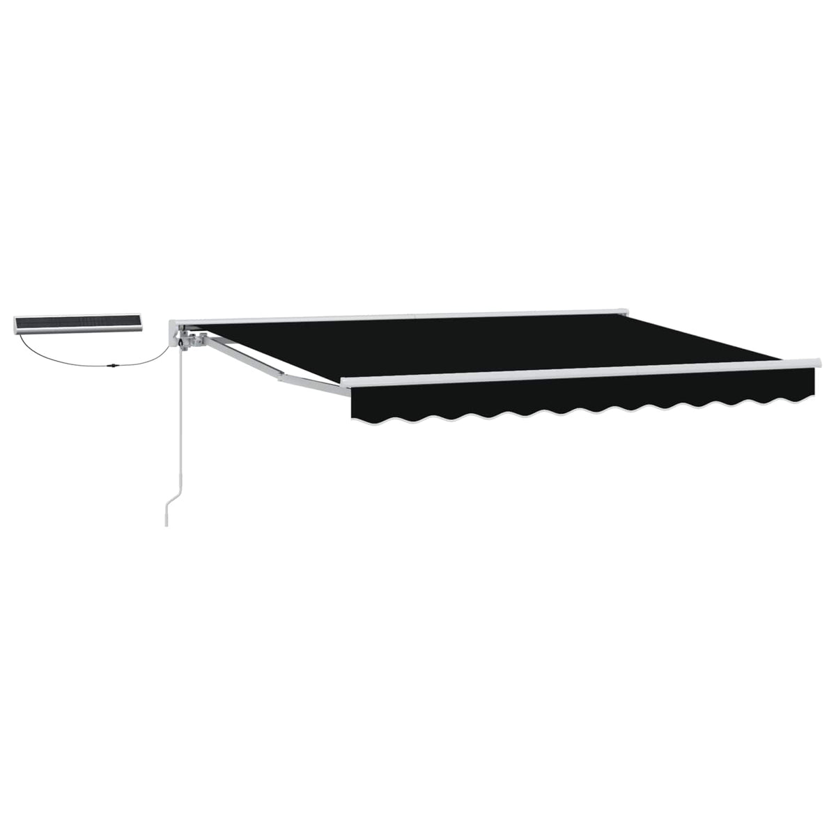 Elektrische Markise 3,5x2,5m Schwarz/Weiß