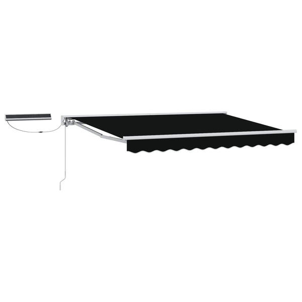 Elektrische Markise 3,5x2,5m Schwarz/Weiß
