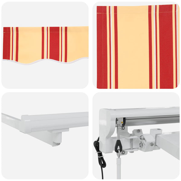 Elektrische Markise 4x3m Gelb/Orange/Weiß