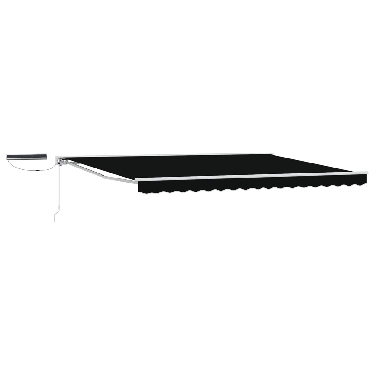 Elektrische Markise, 4x3,5 m, Schwarz/Weiß