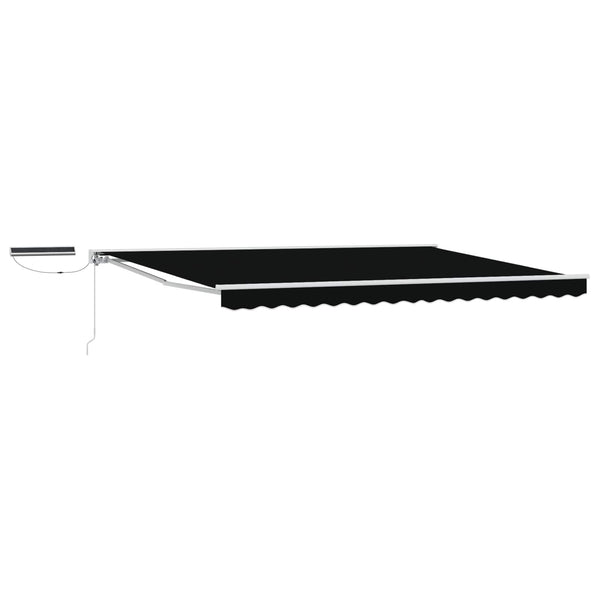 Elektrische Markise, 4x3,5 m, Schwarz/Weiß
