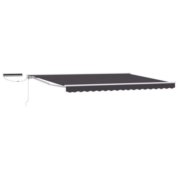 vidaXL Electric Retractable Awning White, Grey, Anthracite 5 x 3 m