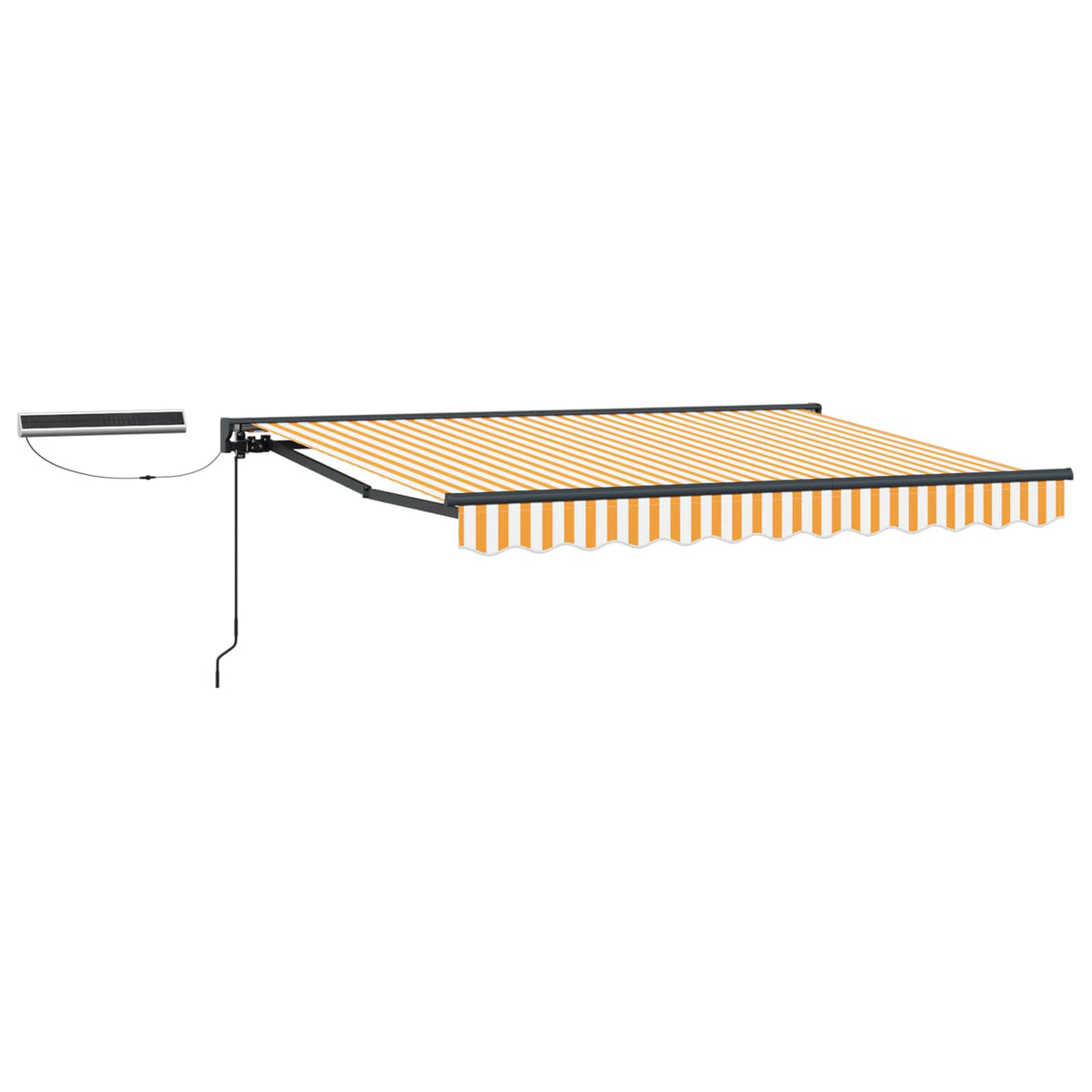vidaXL Electric Retractable Awning Yellow, White, Anthracite 2.5 x 2 m