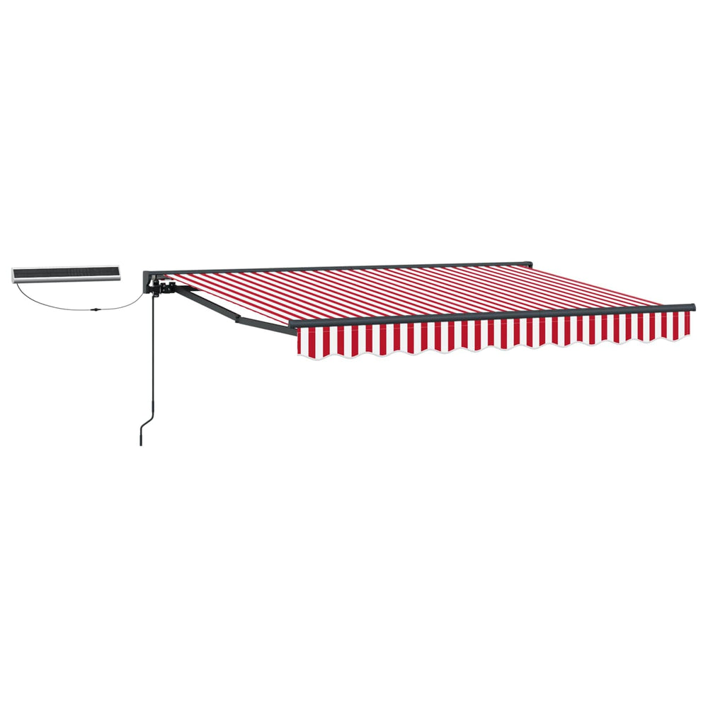 vidaXL Electric Retractable Awning Red, White, Anthracite 2.5 x 2 m