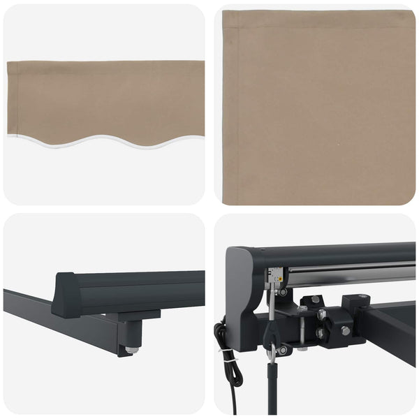 Elektrische Markise 3,5x2m Beige & Anthrazit
