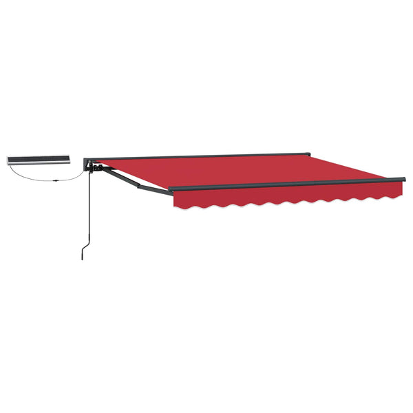 Elektrische Markise, Ausziehbar, Rot/Anthrazit, 3,5x2m