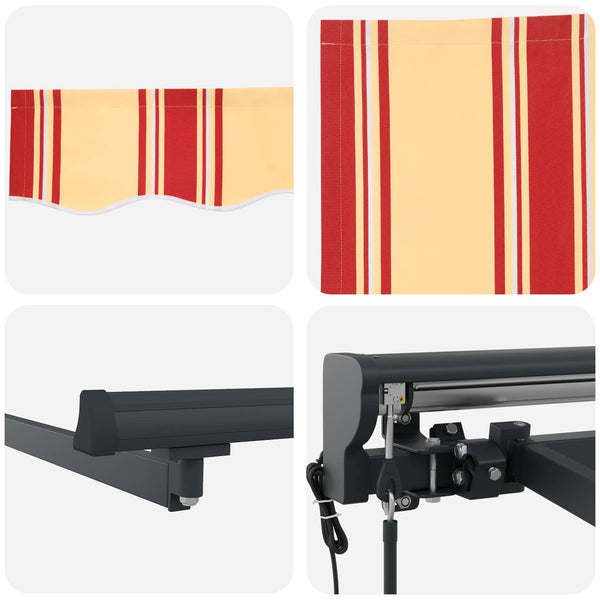 Elektrische Markise 4x2m Gelb Orange Anthrazit