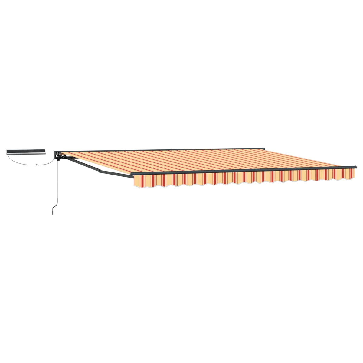 Elektrische Markise 4x2m Gelb Orange Anthrazit