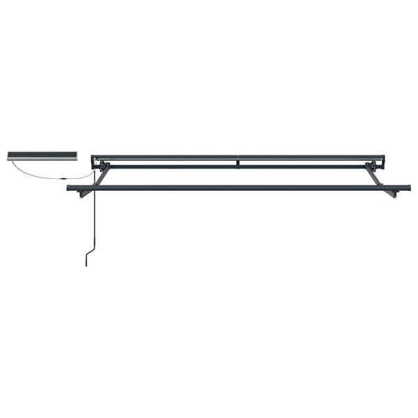 vidaXL Electric Retractable Awning Anthracite and Grey 3.5 x 2.5 m