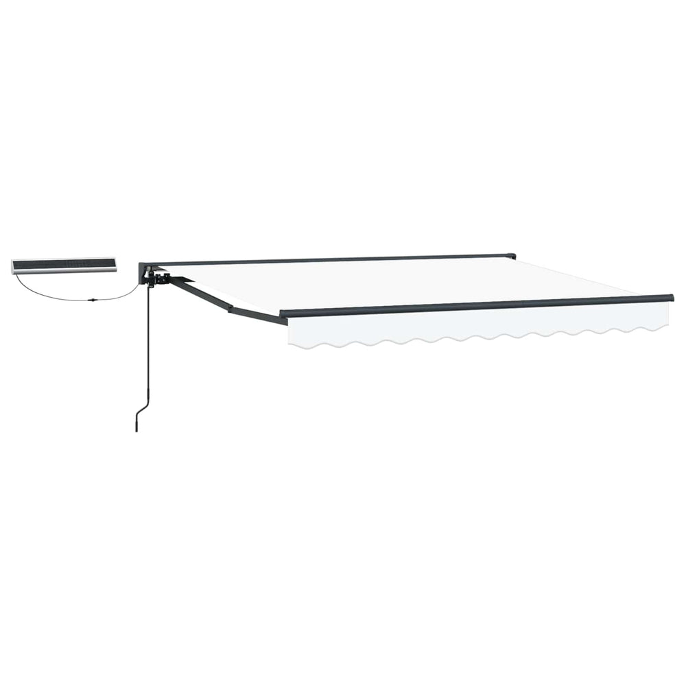 vidaXL Electric Retractable Awning White and Anthracite 3.5 x 2.5 m