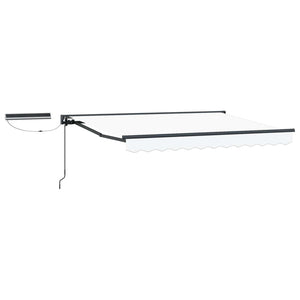 vidaXL Electric Retractable Awning White and Anthracite 3.5 x 2.5 m