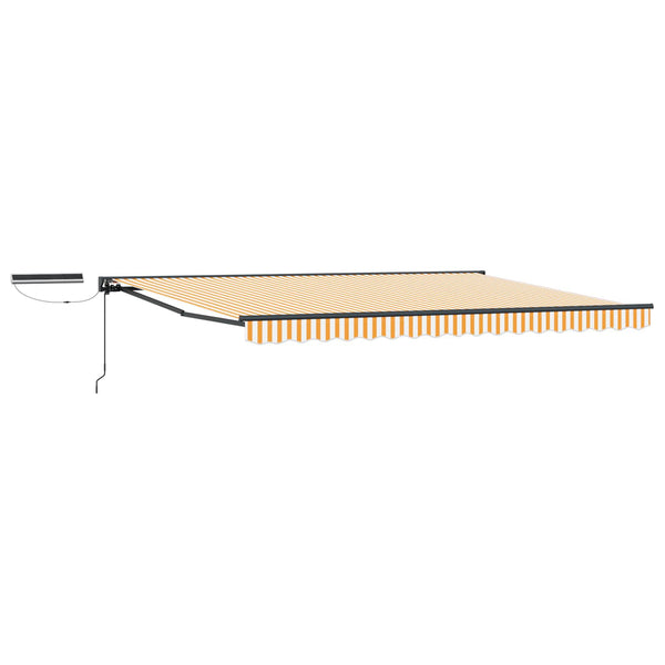 vidaXL Electric Retractable Awning Yellow, White, Anthracite 4 x 3 m