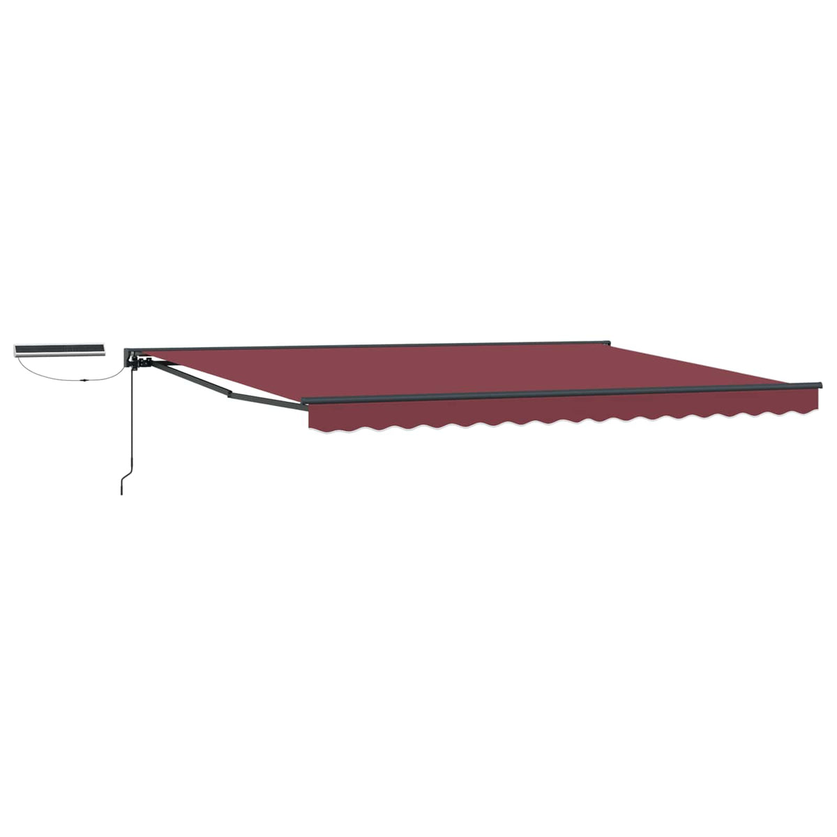 vidaXL Electric Retractable Awning Burgundy, Anthracite 4 x 3 m