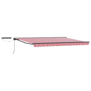 vidaXL Electric Retractable Awning Red, White, Anthracite 4 x 3 m