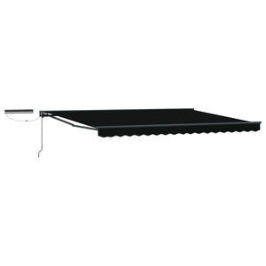 vidaXL Electric Retractable Awning Black and Anthracite 4 x 3 m