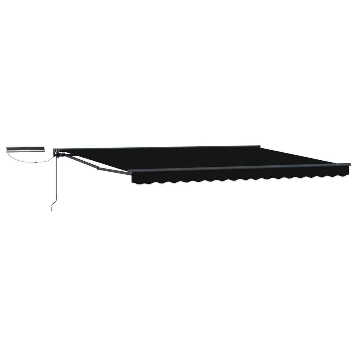 vidaXL Electric Retractable Awning Black and Anthracite 4 x 3 m