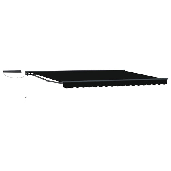 vidaXL Electric Retractable Awning Black and Anthracite 4 x 3 m