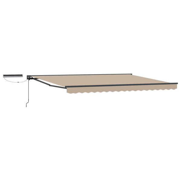 vidaXL Electric Retractable Awning Beige and Anthracite 4 x 3 m