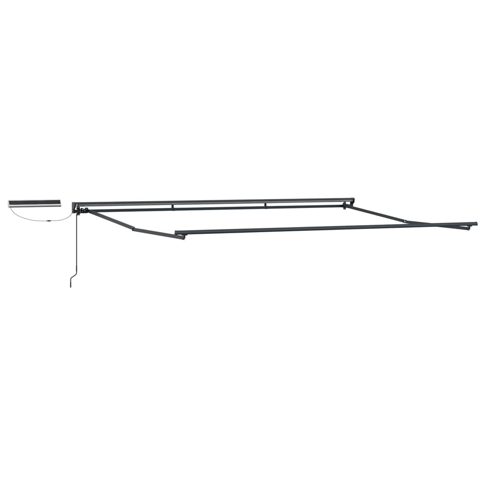 vidaXL Electric Retractable Awning Green, White, Anthracite 4 x 3 m