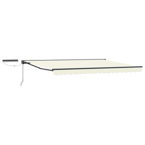 vidaXL Electric Retractable Awning Cream and Anthracite 4.5 x 3 m