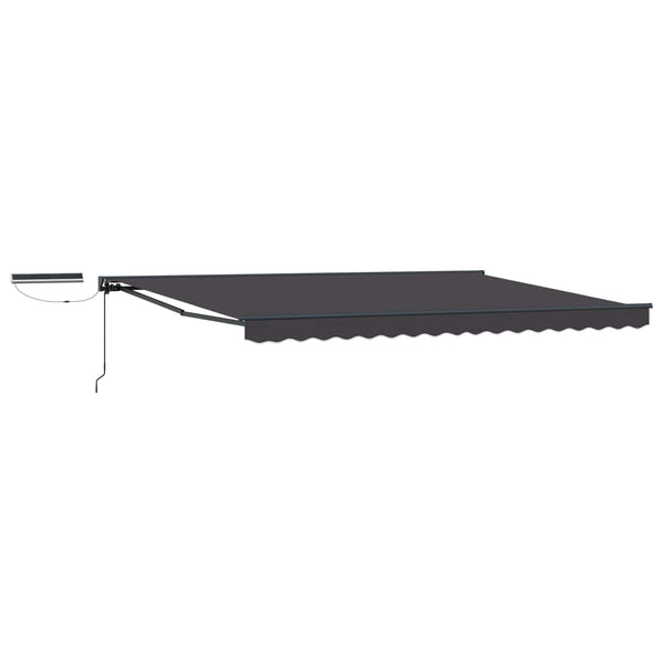 vidaXL Electric Retractable Awning Anthracite and Grey 4.5 x 3 m