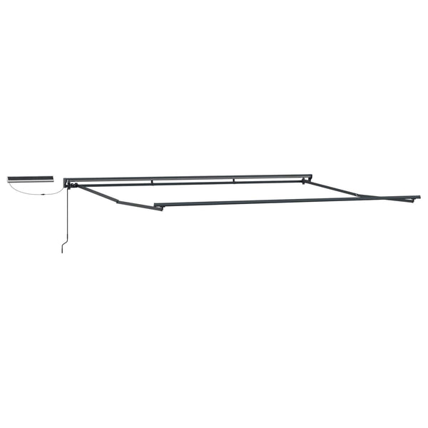 Elektrische Markise, 5x3 m, Burgunderrot/Anthrazit