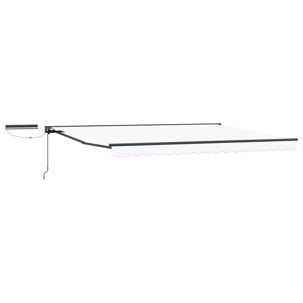 Elektrische Markise 5x3 m, Weiß & Anthrazit
