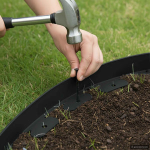 vidaXL Lawn Edging Black 4000 x 4 x 5 cm Plastic