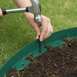 vidaXL Lawn Edging Green 1000 x 4 x 5 cm Plastic