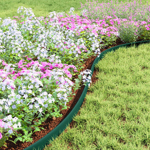 vidaXL Green Lawn Edging 3000 x 4 x 5 cm Plastic