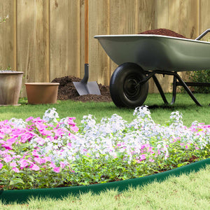 vidaXL Green Lawn Edging 3000 x 4 x 5 cm Plastic