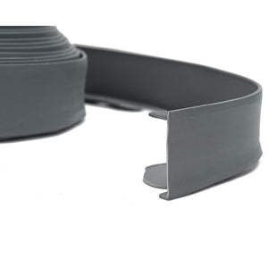 vidaXL Lawn Edging Grey 2000 x 4 x 5 cm Plastic