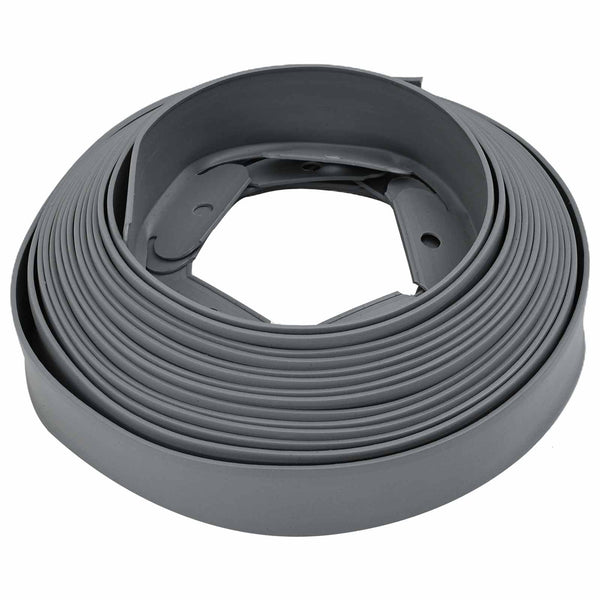 vidaXL Lawn Edging Grey 2000 x 4 x 5 cm Plastic