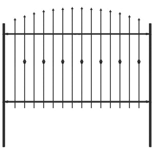 Schwarzer Spike Zaun Asten