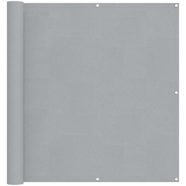 Balkonsichtschutz Hellgrau 110x500cm Oxford-Gewebe