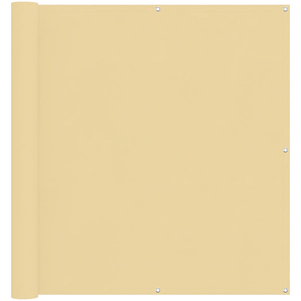 vidaXL Balcony Privacy Screen Sand 110 x 700 cm Oxford Fabric