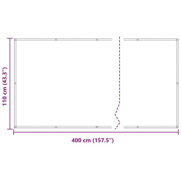 vidaXL Balcony Privacy Screen Anthracite 110 x 400 cm Oxford Fabric