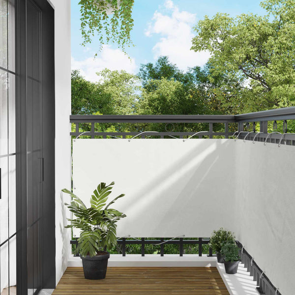 vidaXL Balcony Privacy Screen White 100 x 400 cm Oxford Fabric