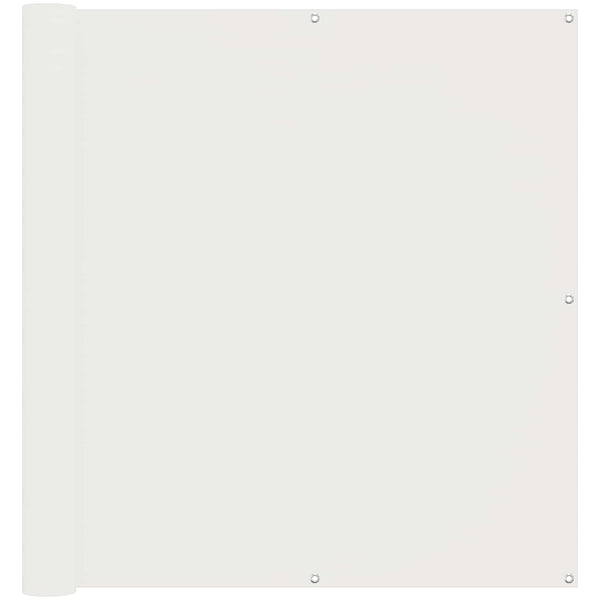 vidaXL Balcony Privacy Screen White 110 x 500 cm Oxford Fabric