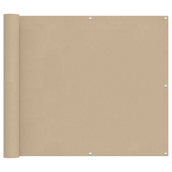 vidaXL Balcony Privacy Screen Beige 100 x 200 cm Oxford Fabric