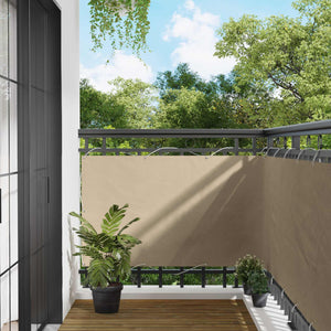 vidaXL Balcony Privacy Screen Beige 100 x 800 cm Oxford Fabric