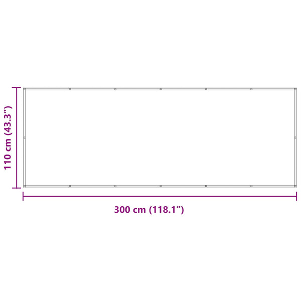 vidaXL Balcony Privacy Screen Beige 110 x 300 cm Oxford Fabric