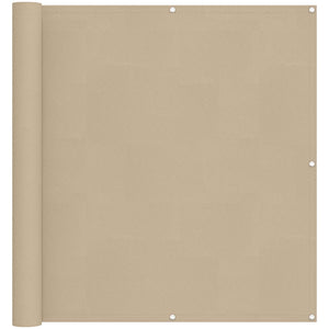 vidaXL Balcony Privacy Screen Beige 110 x 600 cm Oxford Fabric