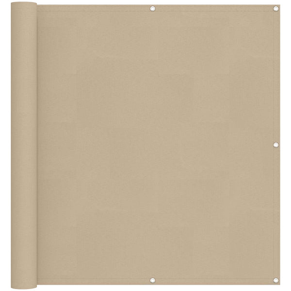 vidaXL Balcony Privacy Screen Beige 120 x 200 cm
