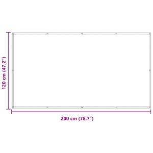 vidaXL Balcony Privacy Screen Beige 120 x 200 cm