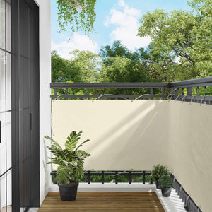 vidaXL Balcony Privacy Screen Cream 100 x 300 cm Oxford Fabric
